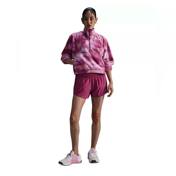 Nike Women's Therma-FIT Oversized 1/2-Zip Fleece Printed Top - Picture 1 of 7